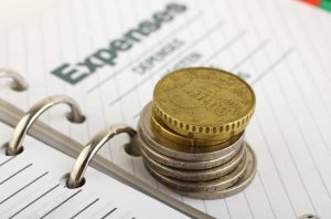 coins on the paper